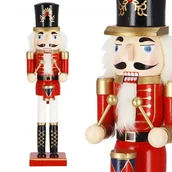 Bombki - Dziadek do orzechów 38 cm z bębenkiem, drewniany żołnierzyk, figurka świąteczna - miniaturka - grafika 1