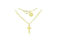 Biżuteria religijna - Naszyjnik z krzyżykiem - 24k złocenie - miniaturka - grafika 1