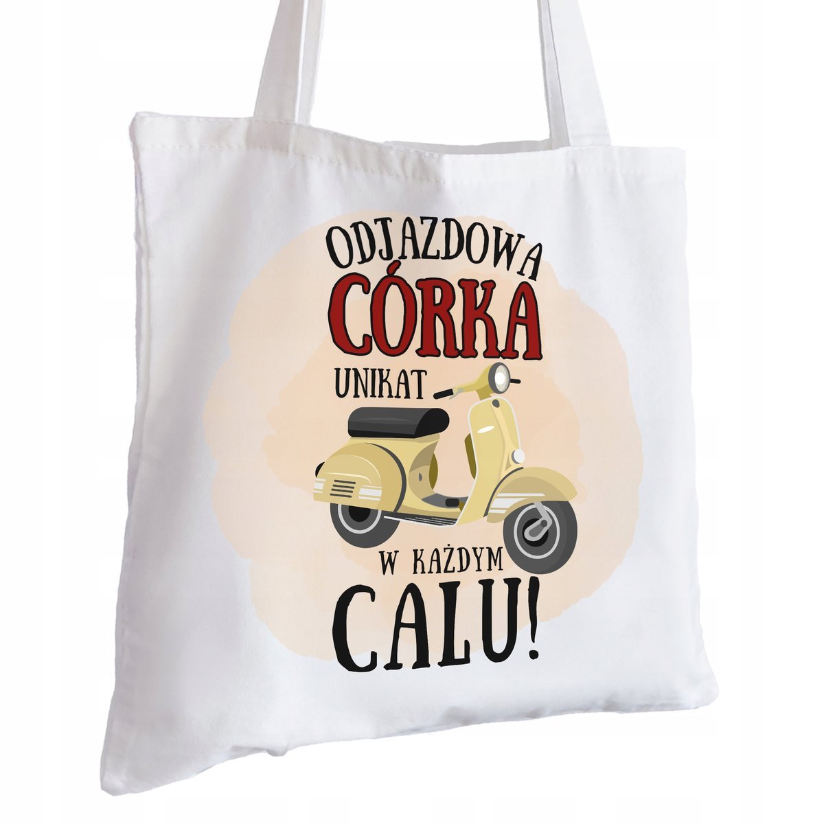Torba Bawełniana biała dla Córki Na Prezent ekologiczna Trwały Nadruk