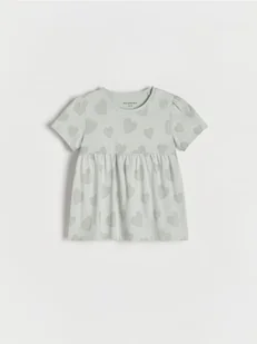 Reserved - GIRLS` BLOUSE - jasnoszary - Bluzki dla niemowląt - miniaturka - grafika 1
