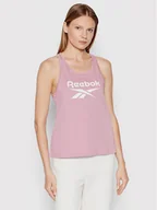 Koszulki i topy damskie - Reebok Top Identity HN6866 Fioletowy Relaxed Fit - miniaturka - grafika 1