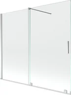 Parawany nawannowe - Mexen Velar parawan nawannowy 2-skrzydłowy przesuwny 180 x 150 cm, transparent, chrom - 896-180-000-01-01 - miniaturka - grafika 1