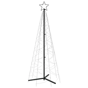vidaXL Choinka stożkowa, 200 zimnych białych LED, 70x180 cm - Choinki - miniaturka - grafika 3