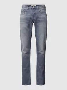 Jeansy o kroju regular slim fit z wpuszczanymi kieszeniami - Spodnie męskie - miniaturka - grafika 1