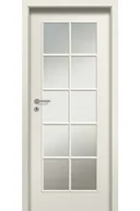 Drzwi wewnętrzne - Pol-Skone Dzwi Wewnętrzne Z Szybą Modern 08S10 9010 Mat - miniaturka - grafika 1