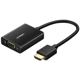 Ugreen MM102 Adapter Hdmi do Vga z audio (czarny) - Adaptery i przejściówki - miniaturka - grafika 1