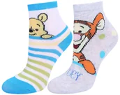 Skarpetki dla dzieci - 2x Biało-szare skarpetki Kubuś Puchatek Disney - miniaturka - grafika 1