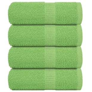 vidaXL Ręczniki hotelowe, 4 szt, zielone, 30x50 cm, bawełna 100% - Ręczniki - miniaturka - grafika 1