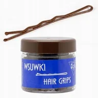 Ozdoby do włosów - Wsuwki IZA karbowane brązowe MATOWE 2 kulki 5cm 500g - miniaturka - grafika 1