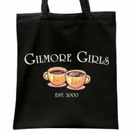 Torby i wózki na zakupy - Torba bawełniana czarna na zakupy Gilmore Girls Dla Fanów Prezent - miniaturka - grafika 1