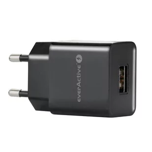everActive ŁADOWARKA USB 1 PORTOWA, 1A, TECHNOLOGIA IQ SMART CHARGING - ŁADUJE URZĄDZENIA MAKSYMALNYM DLA NICH PRĄDEM SC100B SC100B - Ładowarki do telefonów - miniaturka - grafika 1