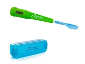 Gryzaki dla dzieci - Wibrator Logopedyczny Rerek + 1 Łyżeczka Pod Język Do Wywoływania Głoski "R" - Zielony - miniaturka - grafika 1
