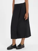 Spódnice - Tommy Hilfiger Damska spódnica kopertowa Kobiety len czarny jednolity, 34 - miniaturka - grafika 1