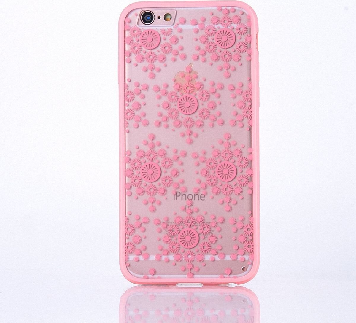 Etui na telefon komórkowy Mandala dla Apple iPhone 6 / 6s Etui ochronne z motywem płatków Pokrowiec na torbę Bumper Pink