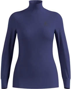 Bielizna termoaktywna z długim rękawem Odlo BL TOP turtle neck l/s ACTIVE WARM roz. S Niebieska - Bielizna sportowa męska - miniaturka - grafika 1