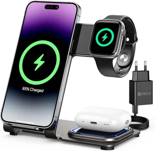 Bezprzewodowa Ładowarka Indukcyjna 3W1 Do Apple (Iphone Airpods Apple Watch - Ładowarki do telefonów Bezprzewodowa Ładowarka Indukcyjna 3W1 Do Apple (Iphone Airpods Apple Watch - Ładowarki do telefonów - miniaturka - grafika 1