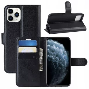 Litchi Iphone 11 Pro Czarny - Etui i futerały do telefonów - miniaturka - grafika 1