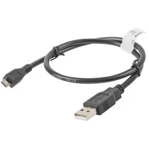 LANBERG LANBERG Kabel USB 2.0 micro AM-MBM5P 0.5M czarny (CA-USBM-10CC-0005-BK) - Kable USB - miniaturka - grafika 1