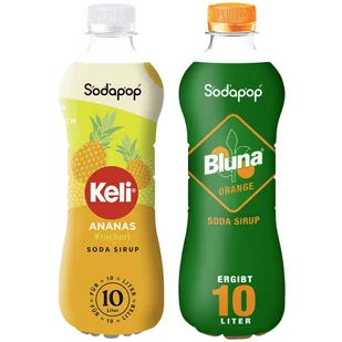 2x SYROP SODAPOP KELI ANANAS + POMARAŃCZA KONCENTRAT DO SATURATORA 500ml - Syropy i koncentraty owocowe - miniaturka - grafika 1