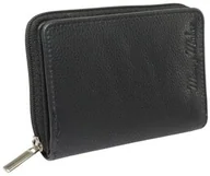 Portfele - Portfel Skórzany Bułeczka Mini Money Maker Skóra Licowa CZARNY Suwak RFID 514B 11 x 8 x 2,5 [cm] - miniaturka - grafika 1