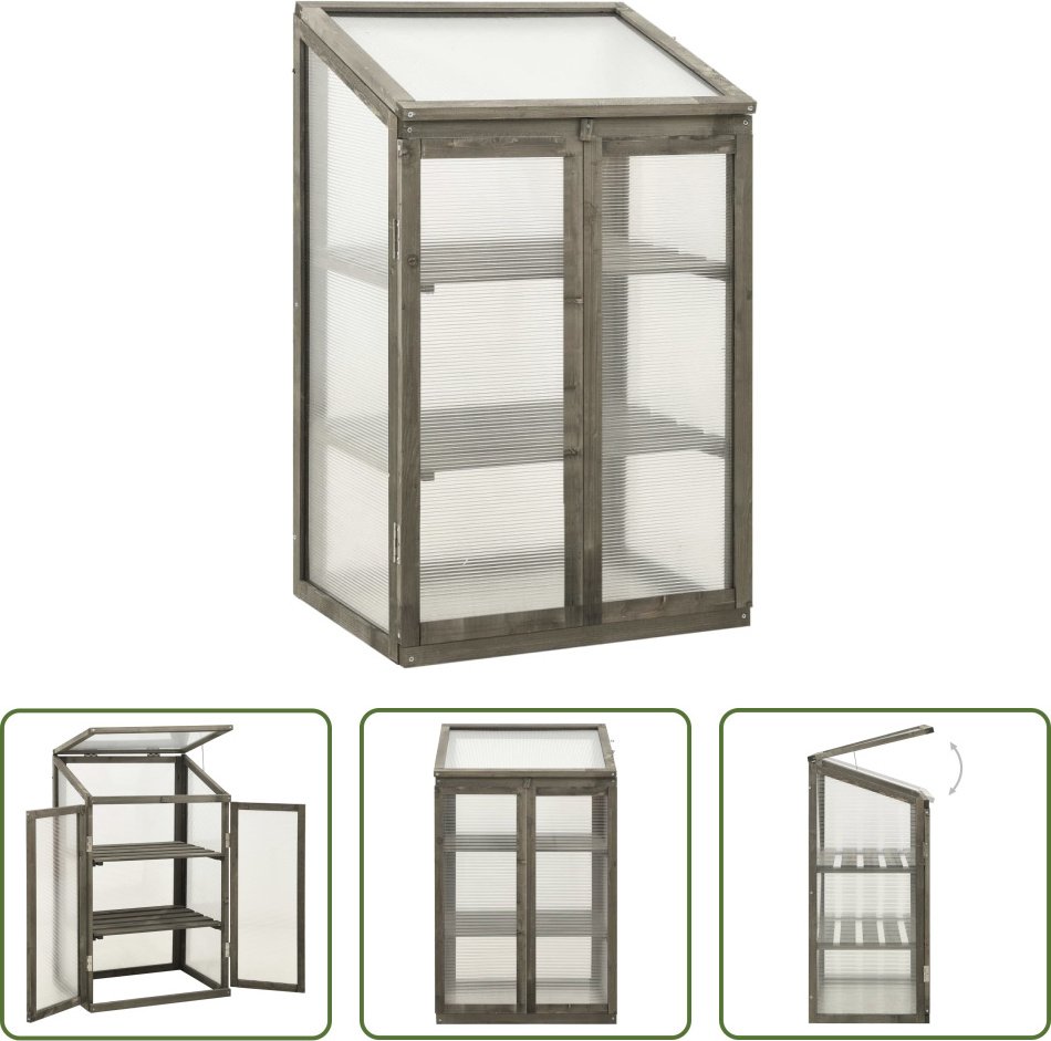 Szklarnia Living Store 60x45x100 cm drewno jodłowe