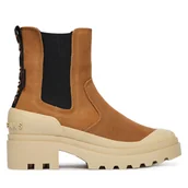 Botki damskie - Sztyblety Pepe Jeans Hale Chelsea W PLS500005 Brązowy - miniaturka - grafika 1