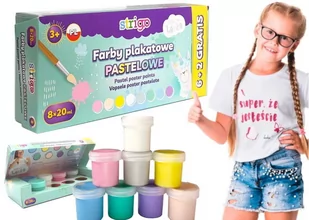 PILOT WPC Farby plakatowe 8kolorów, pastelowe Lenka Strigo - Pozostałe akcesoria dla plastyków - miniaturka - grafika 2