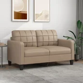 Sofy i kanapy - 2-osobowa sofa, kolor cappuccino, 140 cm, sztuczna skóra - miniaturka - grafika 1
