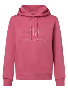 Gant Damska bluza z kapturem Kobiety Bawełna lila jednolity, S - Bluzy damskie - miniaturka - grafika 1