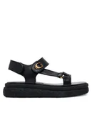 Sandały damskie - Guess Sandały FLJLAN ELE03 Czarny - miniaturka - grafika 1