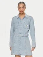 Sukienki - Calvin Klein Jeans Sukienka jeansowa J20J222784 Niebieski Regular Fit - miniaturka - grafika 1