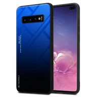 Etui i futerały do telefonów - Etui Cadorabo do Samsung Galaxy S10 PLUS z czarną osłoną na telefon komórkowy Etui z TPU Etui ze szkła hartowanego - miniaturka - grafika 1