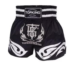 Top King Spodenki Tajskie Muay Thai TKTBS-094 Black/Silver - Spodnie sportowe męskie - miniaturka - grafika 1