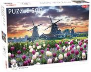 Puzzle - Puzzle Old Mills and Tulips 500 Nowa - miniaturka - grafika 1