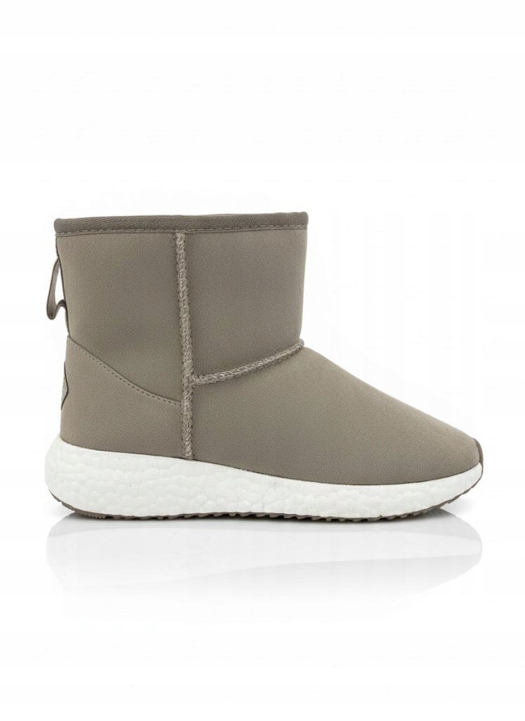 ISLAND BOOT ŚNIEGOWCE Z MATERIAŁU TEKSTYLNEGO SZARE 37 3CB
