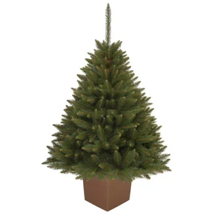 CHOINKA SZTUCZNA ŚWIERK SYBERYJSKI PREMIUM W KWADRATOWEJ DONICY 160 CM X-CHOINKA - Choinki - miniaturka - grafika 1