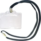 Identyfikatory - Etui na identyfikator holder na smyczy czarny Titanum - miniaturka - grafika 1