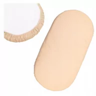 Prześcieradła dla dzieci - Prześcieradło do gondoli wózka kołyski z gumką bawełniane, Lama Love, beżowe, 74x36 cm - miniaturka - grafika 1