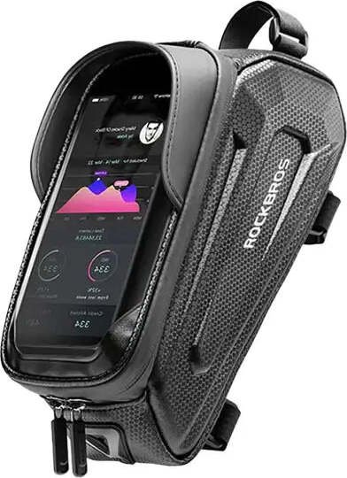 Rockbros B68-1 Wodoodporna torba rowerowa z etui na telefon 1,5l Czarna