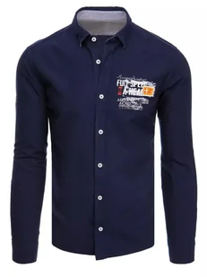 Koszula męska granatowa Dstreet DX2281-XL - Koszule męskie - miniaturka - grafika 1