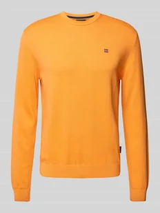 Sweter z dzianiny z wyhaftowanym logo model ‘DROZ’ - Swetry męskie - miniaturka - grafika 1