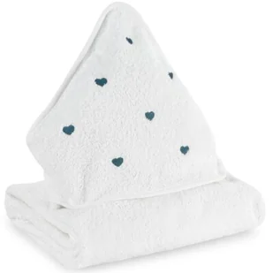 Ręcznik z kapturem Baby 100 x 100 cm Biały - Okrycia kąpielowe dla dzieci - miniaturka - grafika 1
