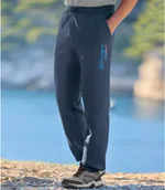 Spodnie męskie - Spodnie sportowe z moltonu Mężczyzna Atlas For Men - Kolor : Granatowy - Rozmiar : 4XL - miniaturka - grafika 1