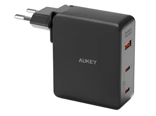 AUKEY Ładowarka podróżna US EU GaN 140W PD 2x USB-C USB-A PA-B7O - Ładowarki do telefonów - miniaturka - grafika 1