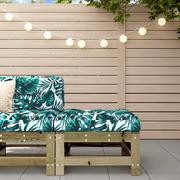 Komplety wypoczynkowe - vidaXL Podnóżek ogrodowy z poduszką, impregnowane drewno sosnowe - miniaturka - grafika 1
