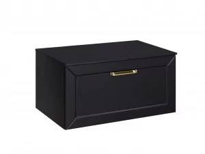 BESCO SUD-854-CZ DEXA szafka umywalkowa bez blatu z syfonem w komplecie uchwyt złoty 80/50/40 cm czarna - Szafki łazienkowe - miniaturka - grafika 1