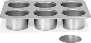 Patisse Patisse - Mini 6 form do ciastek z wyjmowanym dnem 8cm SILVER-TOP - Pozostałe akcesoria kuchenne - miniaturka - grafika 1