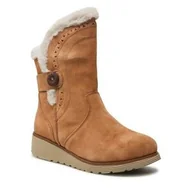 Botki damskie - Botki Skechers Cozy Peak 49811/TAN Brązowy - miniaturka - grafika 1
