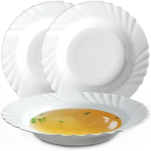 Talerz głęboki biały 23 cm, 3 szt. - Talerze - miniaturka - grafika 1