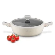 Patelnie - PATELNIA z POKRYWKĄ indukcja GŁĘBOKA krótkie UCHWYTY Starke Pro Brule 28cm - miniaturka - grafika 1